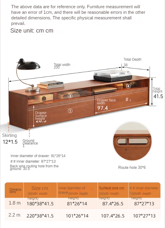 Poplar Solid Wood Retro Floor-Standing Medieval Style TV Cabinet.