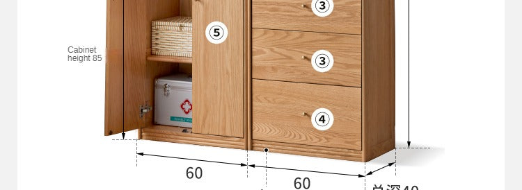 Floor-to-ceiling combination bookshelf, glass bookcase Oak"