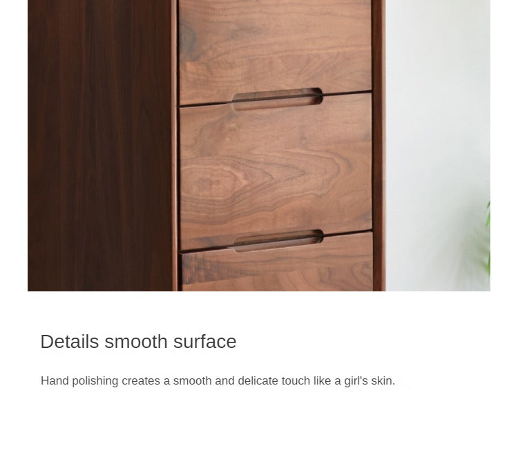 Black Walnut Solid Wood Side Cabinet