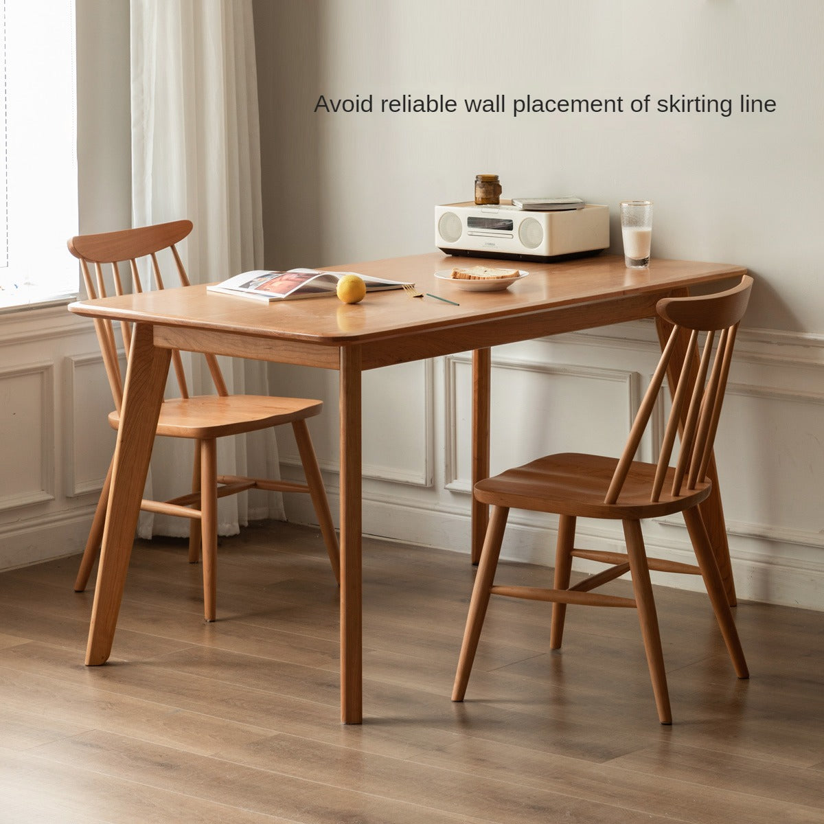 Poplar, Cherry Solid Wood Vintage Dining Table