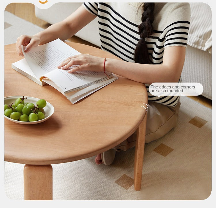 Beech Solid Wood Modern European Round Coffee Table
