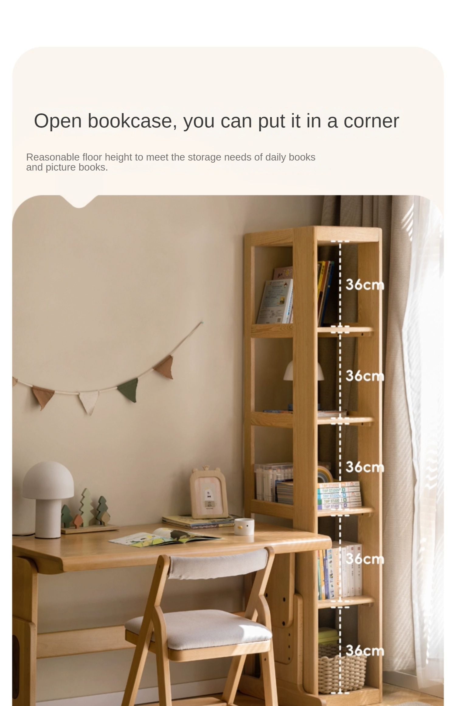 Oak Solid Wood Kids Wardrobe