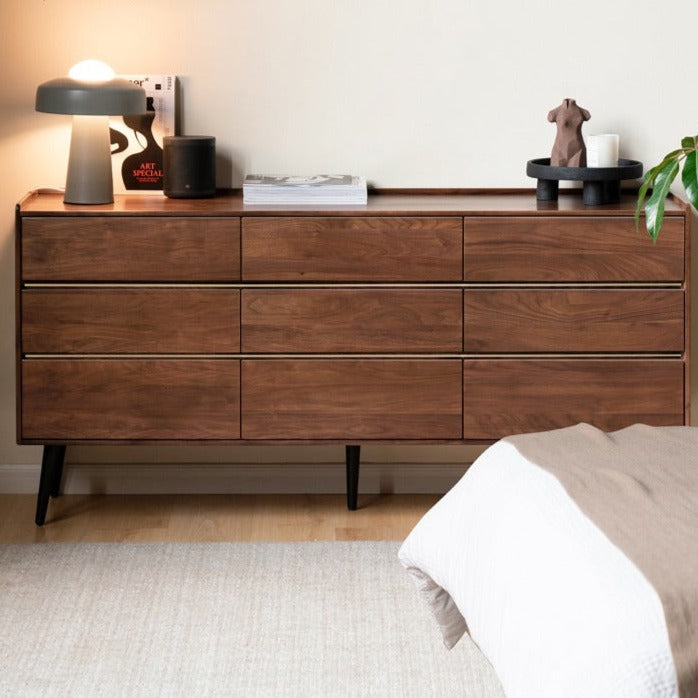 Black Walnut Solid Wood Cabinet Storage