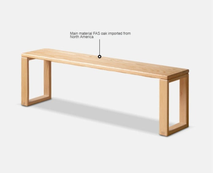 Ash, Oak, Cherry, Beech Solid Wood Long Bed end Bench