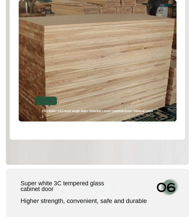 Oak, Ash Solid Wood Side Cabinet