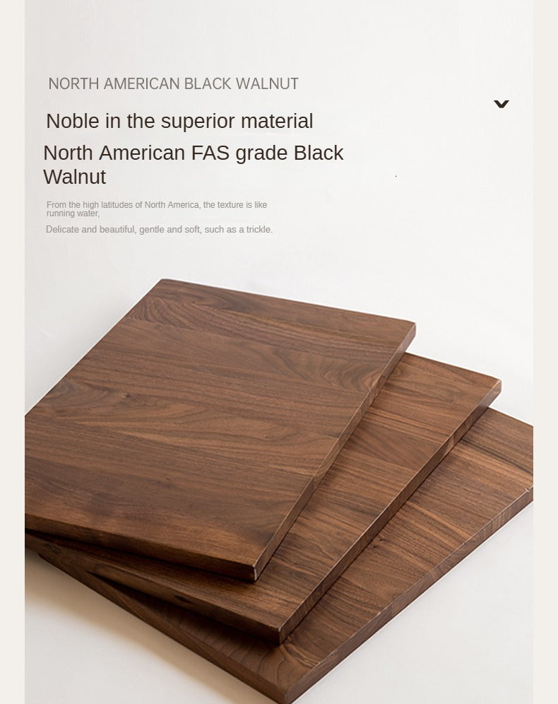 Black Walnut, Oak Solid Wood Modern Folding Round Dining Table