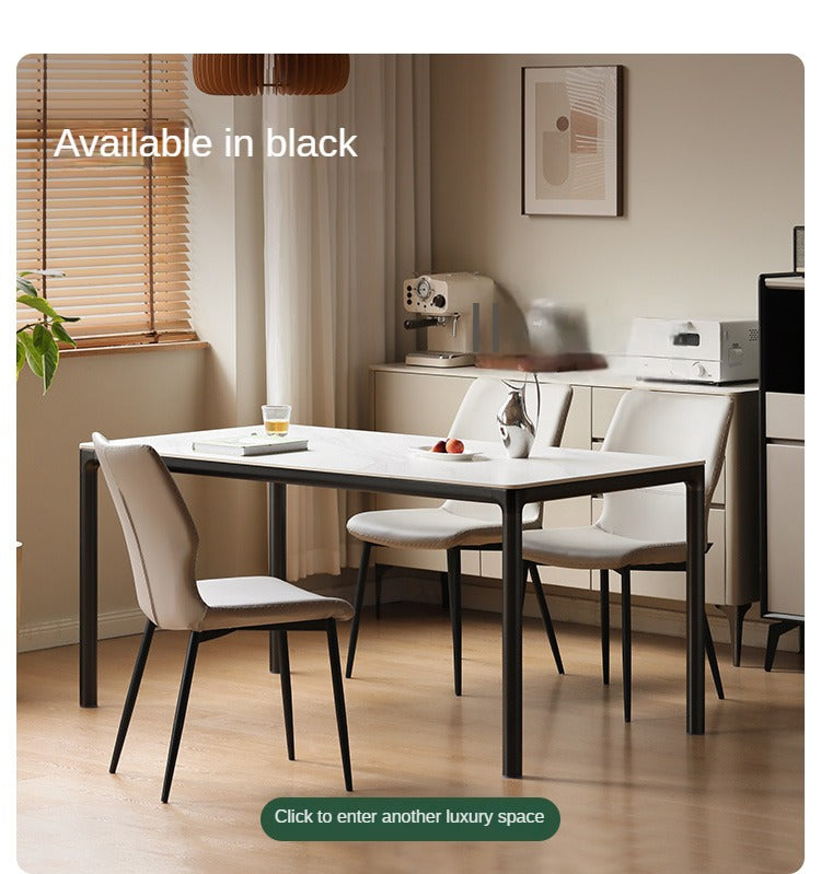 Rock Slab Dining Table Iron-cream