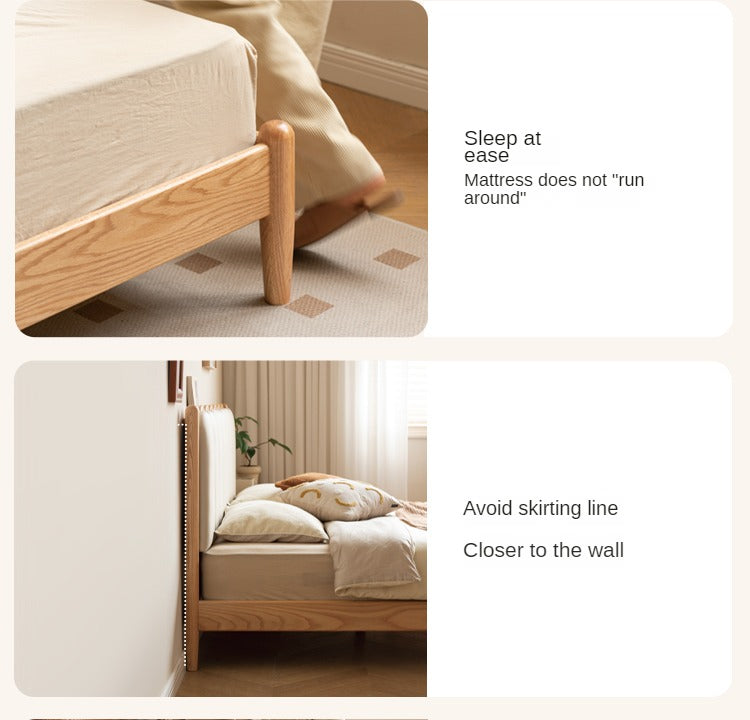 Beech, Oak Solid Wood Dream House Soft Bed