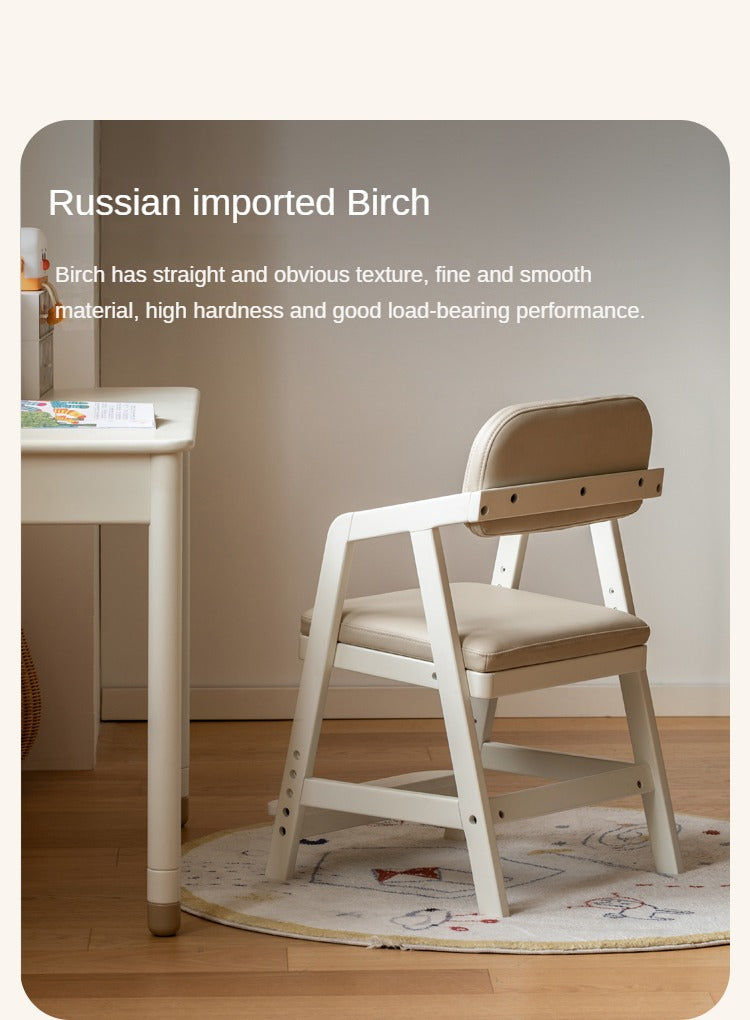 Birch Solid Wood Children's Cream Style Lift Chair.