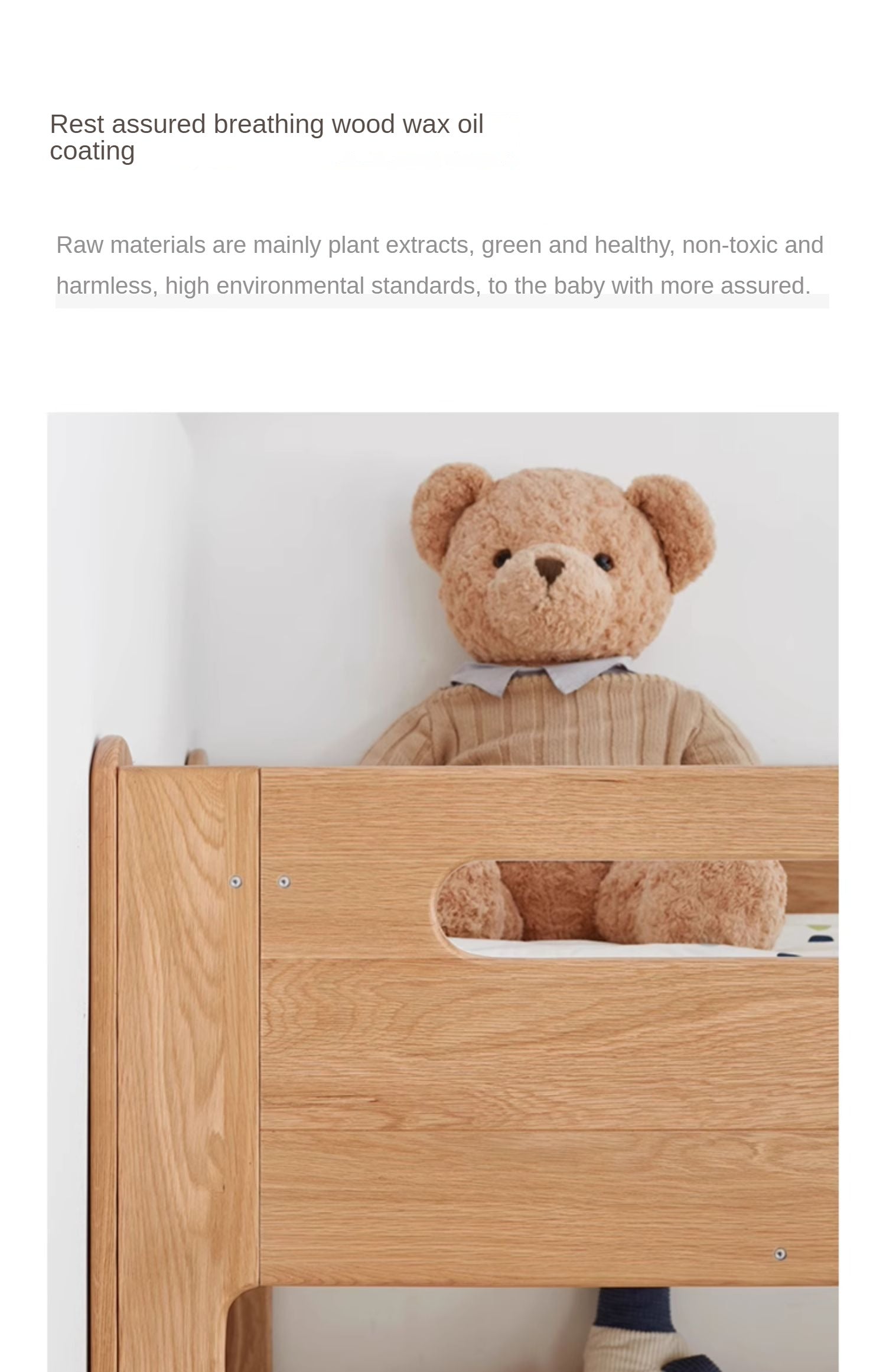 Beech, Rubberwood solid wood Bunk Bed.