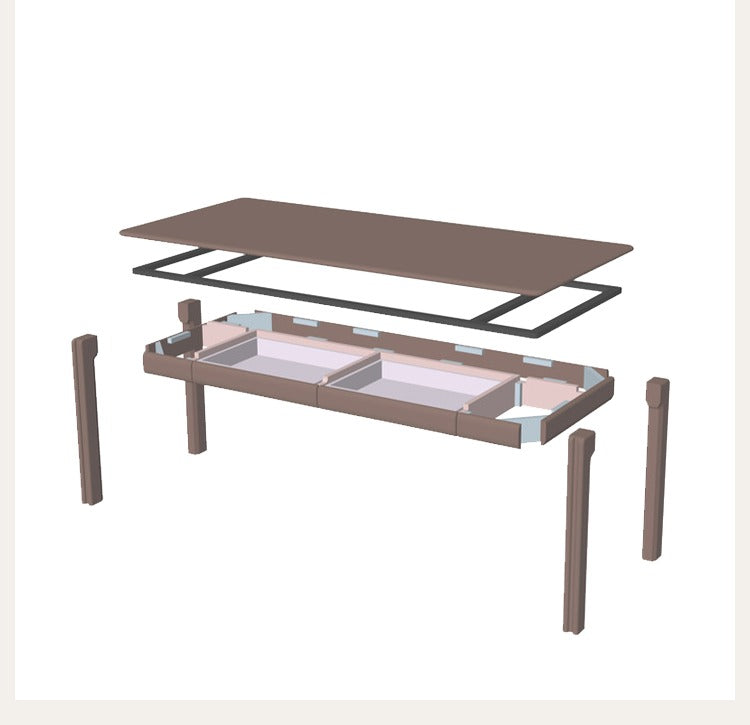 Black Walnut, Ash, Sandalwood Solid Wood Modern Large Office Table