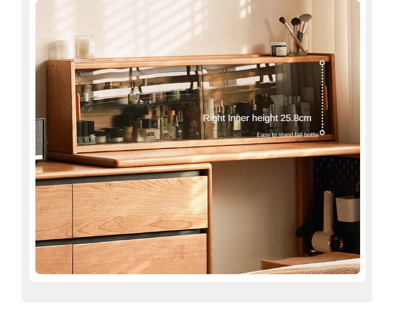 Cherry Solid Wood Retro Dressing Table.