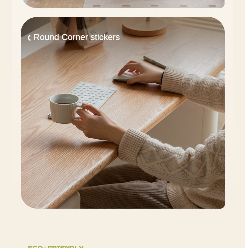 Oak Solid Wood Desk With Lower Cabinet