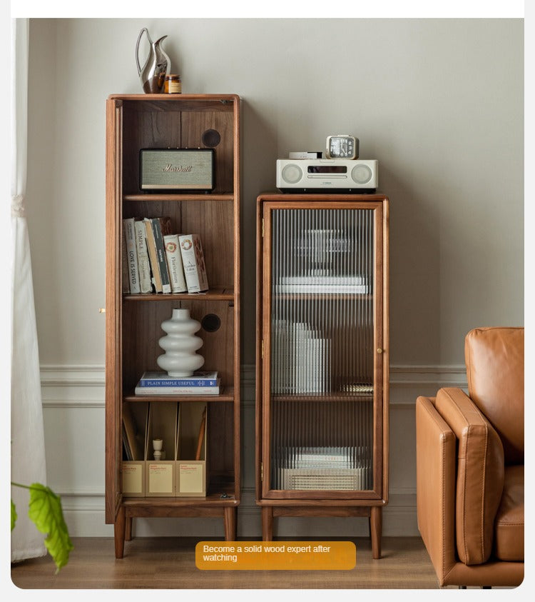 Black Walnut, South American Walnut Solid Wood Side Cabinet