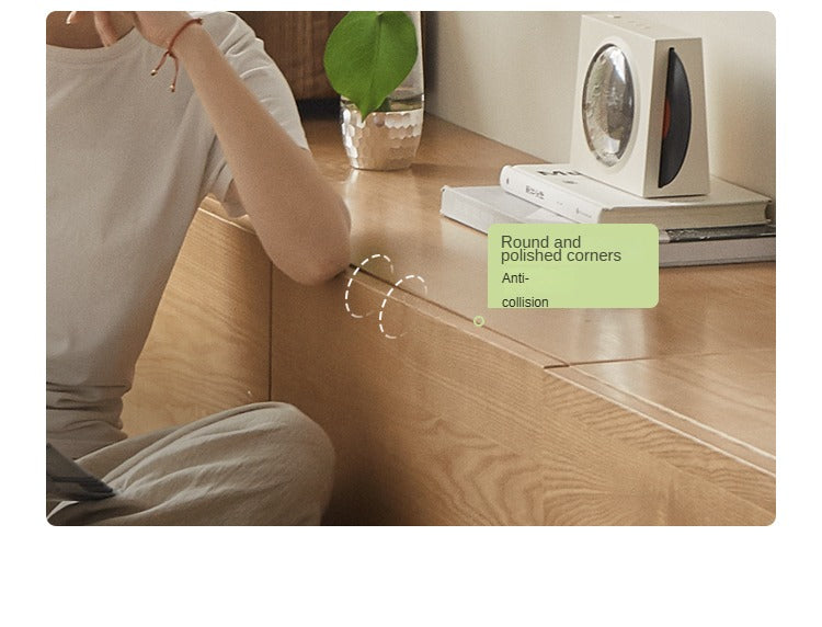 Ash Solid Wood TV Cabinet Modern Simple Floor Cabinet.