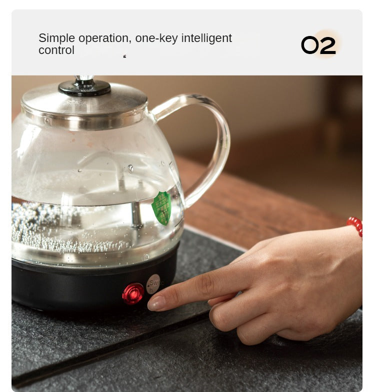 Oak, Black Walnut Solid Wood Retractable Modern Tea Table