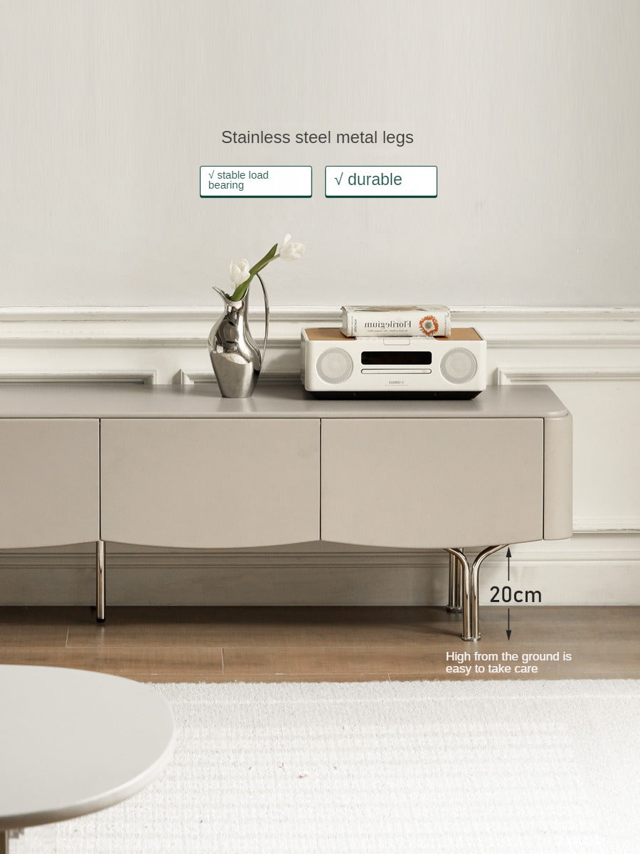 Poplar Solid Wood Elegantly TV Cabinet Light Luxury.