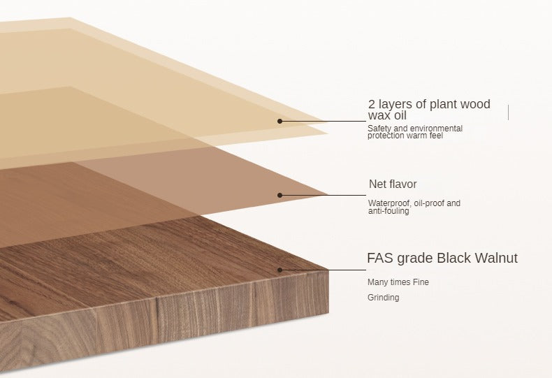 Black Walnut, Walnut Tree Solid Wood Retractable Dressing Table.