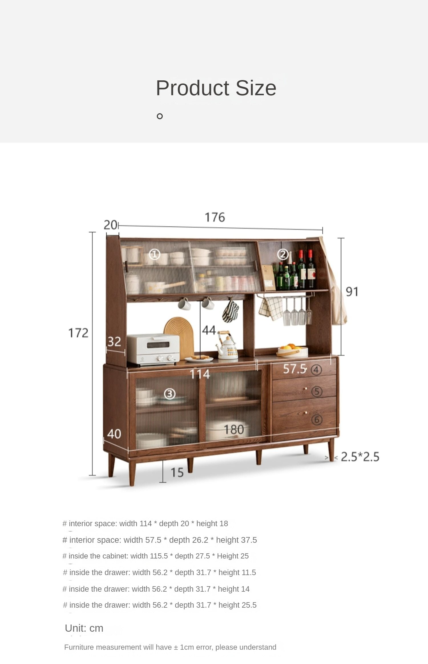 Sideboard, Buffet cabinet oak"
