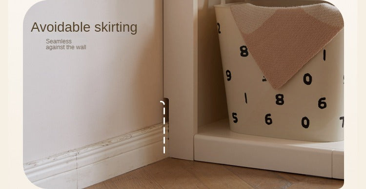 Poplar Solid Wood White Corner Cabinet.