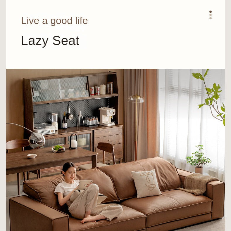 Leather Italian Top Layer Cowhide Sofa.