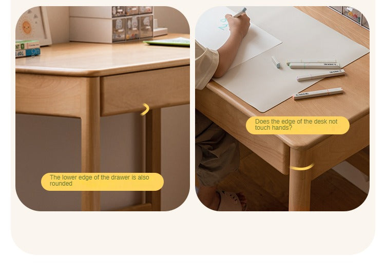 Beech Solid Wood Children's Large Desktop desk