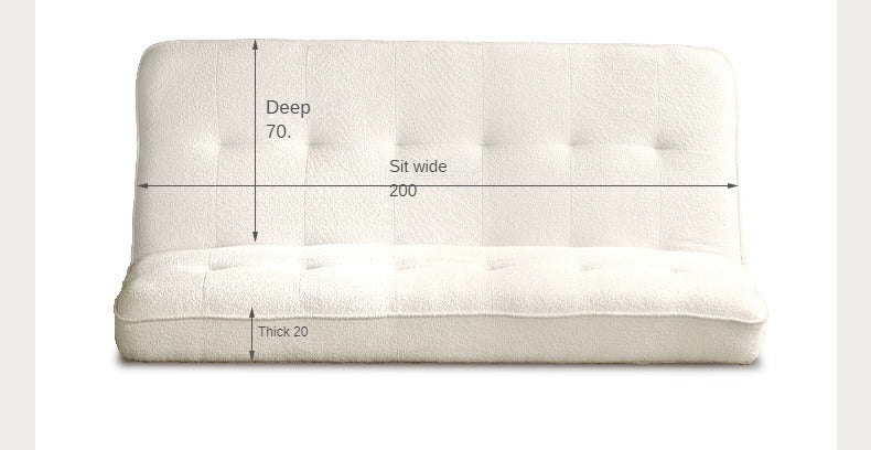 Fabric Sofa White Cream Style Sitting and Sleeping Sofa.