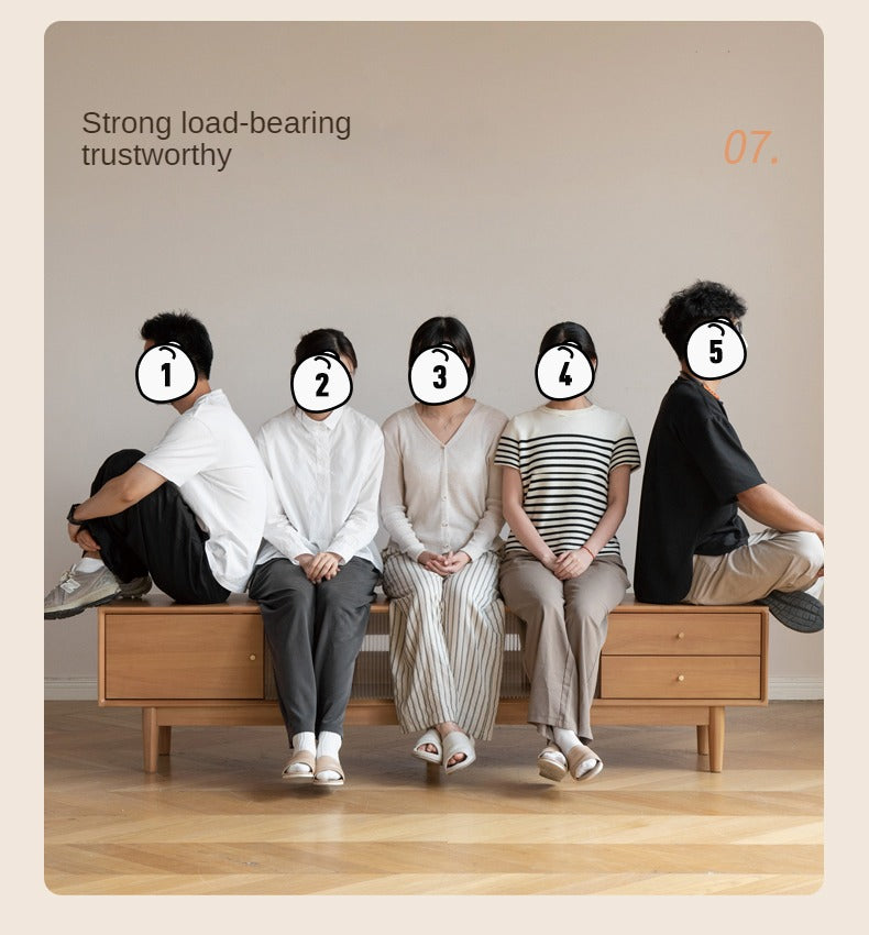 Poplar Solid Wood Glass Sliding Door Storage TV cabinet.