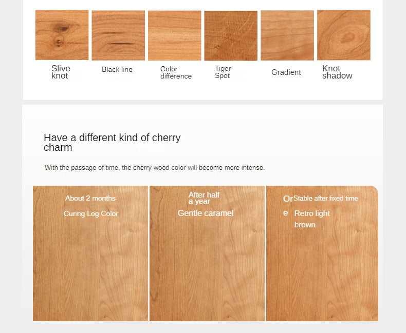 Сherry Solid Wood Modern Floor Storage Locker TV Cabinet.