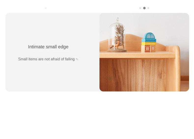 European Beech Solid Wood Storage Bookshelf
