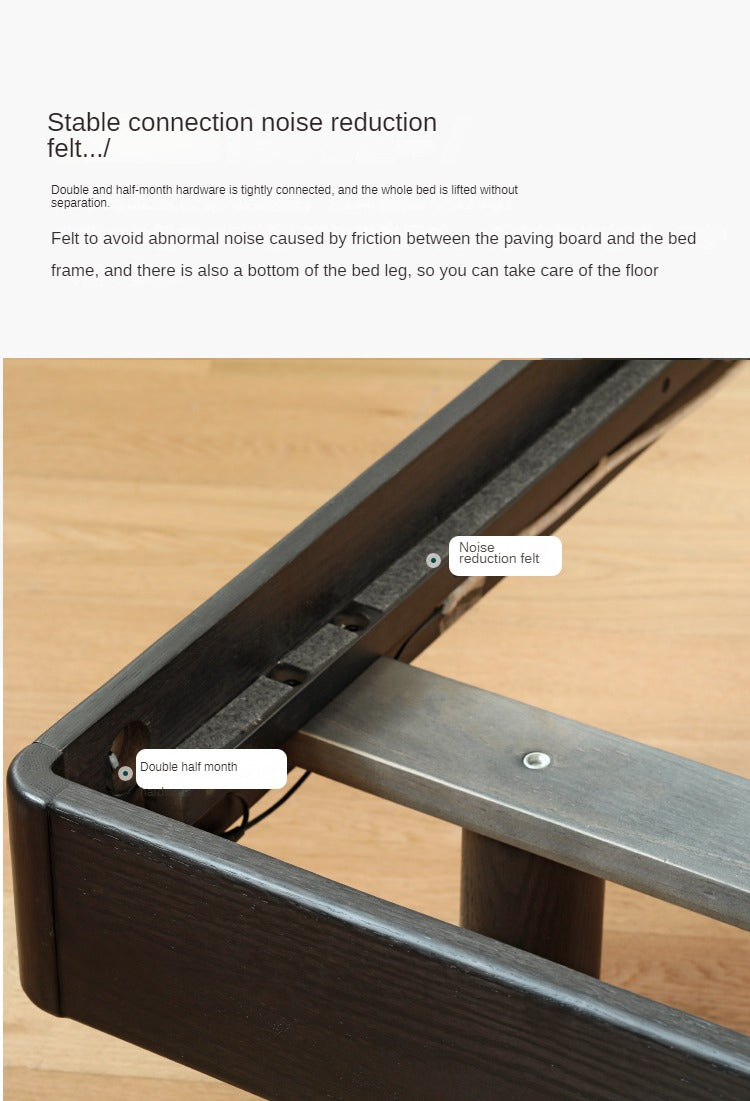 Black High-end Leather Suspension Bed