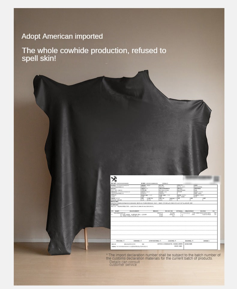 Leather Top Layer Yellow Cowhide Black Multifunctional Electric Sofa,