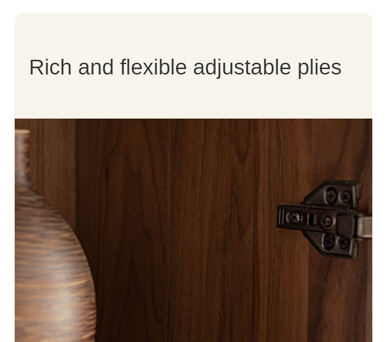 Black Walnut, Ash Solid Wood Combination Dust-Proof Glass Door Bookshelf