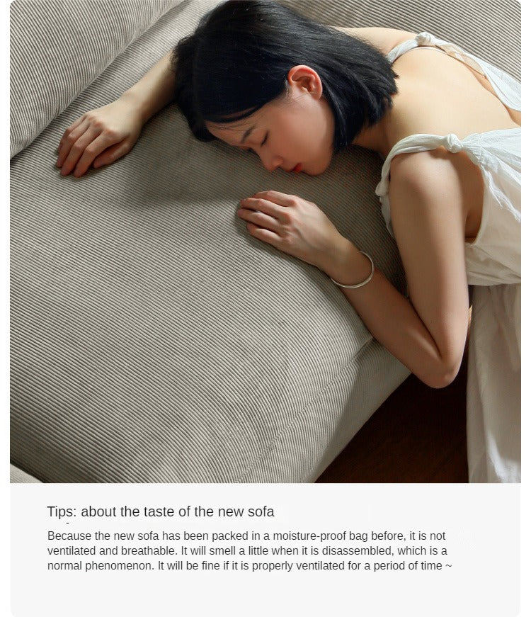 Ash Solid Wood Fabric Sofa.