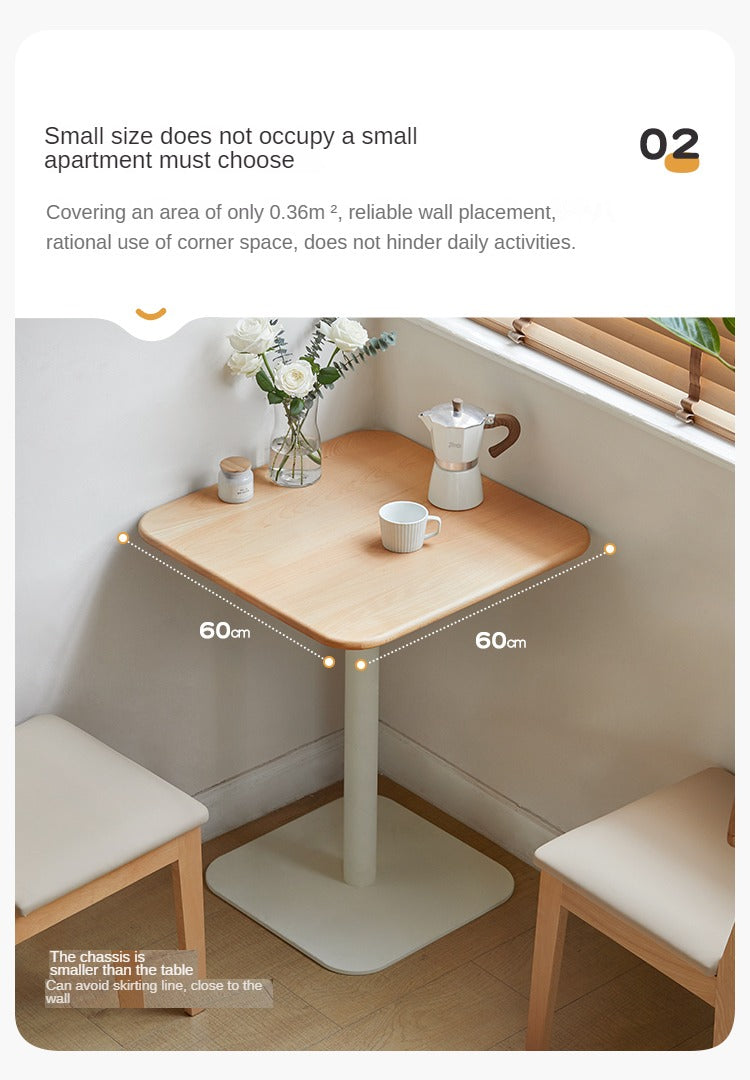 Beech Solid Wood Square Modern Coffee Table.