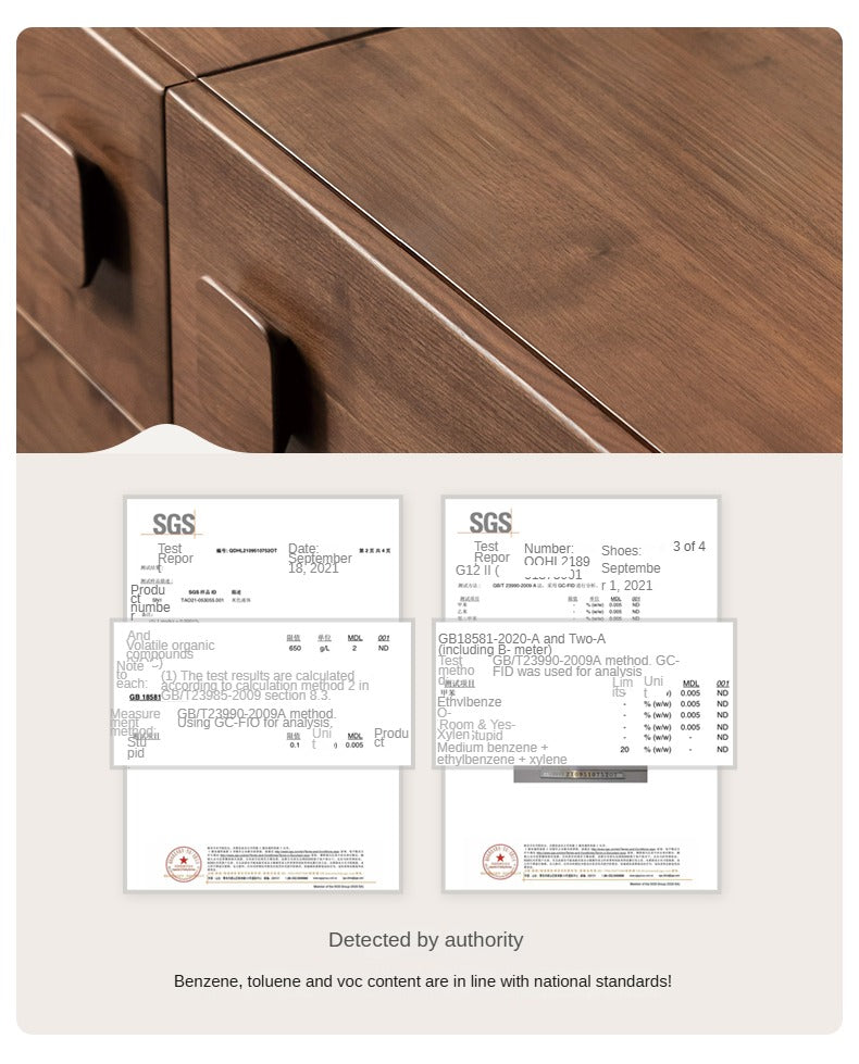 Black Walnut, Oak Solid Wood TV Cabinet Module Combination.