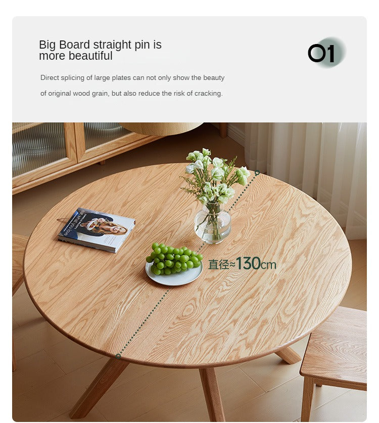 Oak Solid Wood Round dining Table "