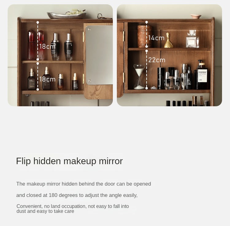 Ash Solid Wood Walnut Color Dressing Table.