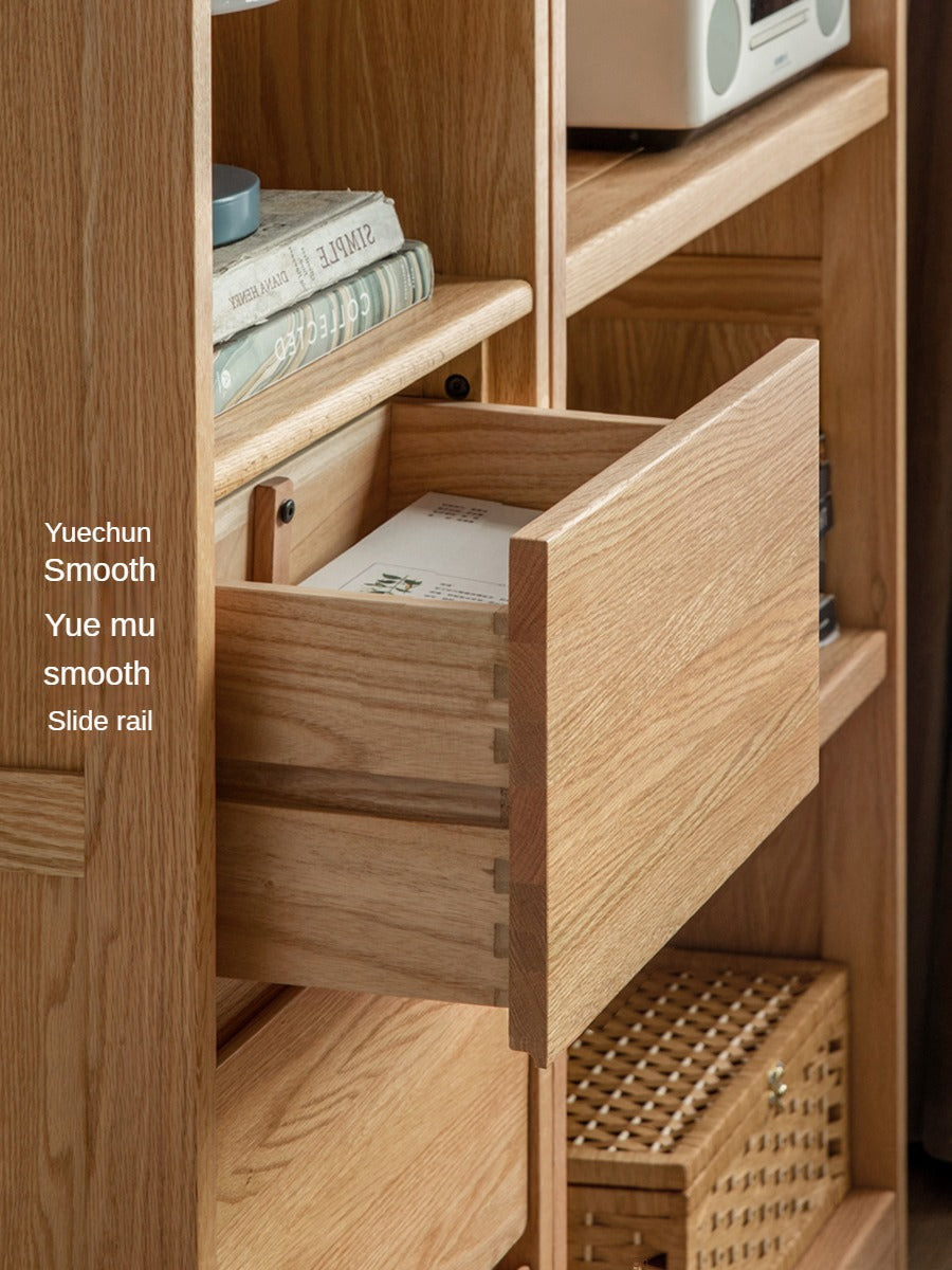 Ash Solid Wood Combination Bookcase Bookshelf