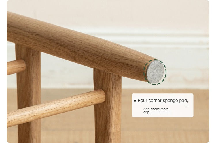 Oak Solid Wood, Solid Rubberwood Modern Shoe Changing Stool