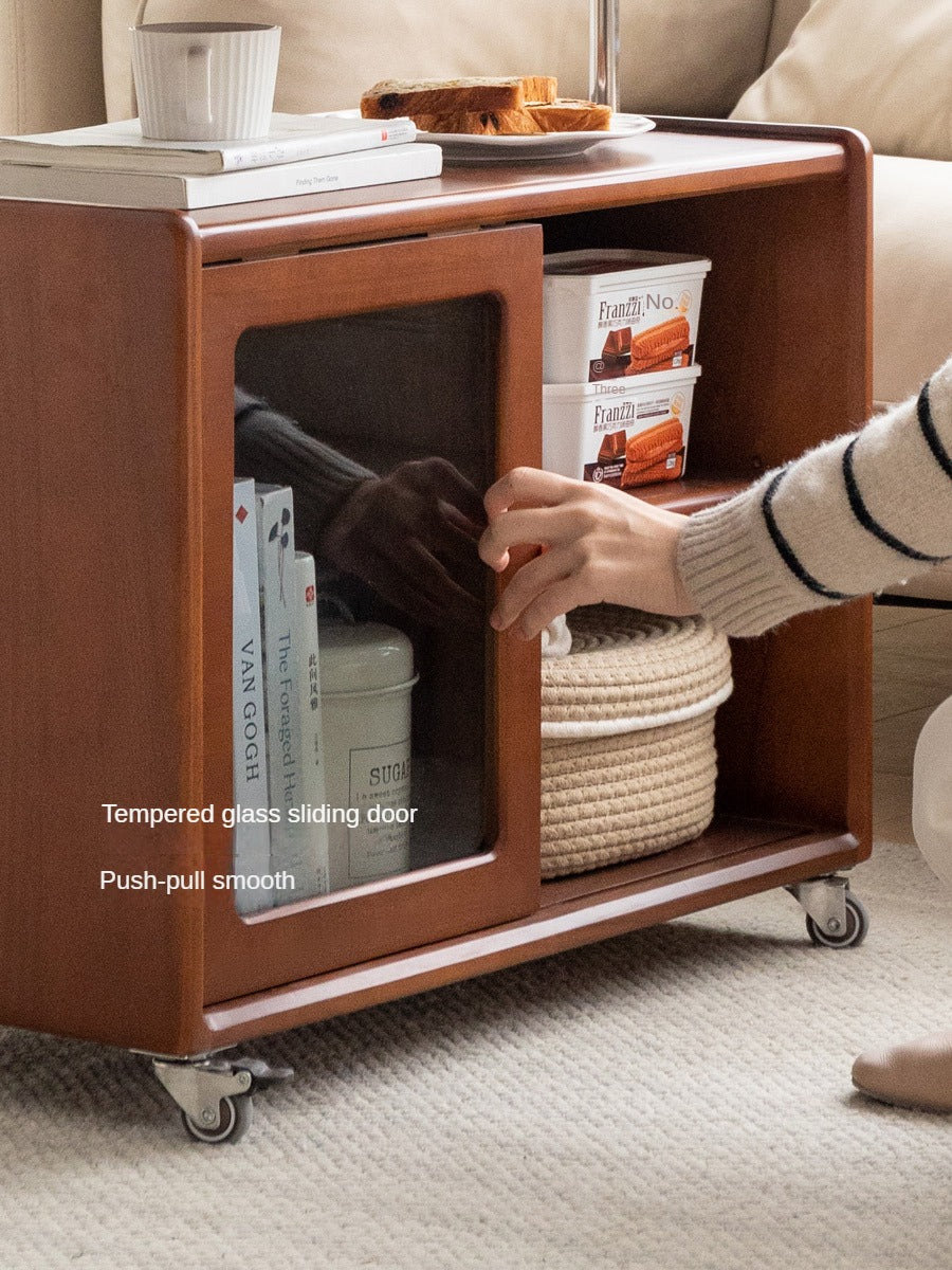 Poplar, Oak Solid Wood Side Table.
