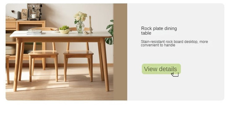 Solid Rubberwood, Ash, Oak, Black Walnut Solid Wood Dining chair Set of 4