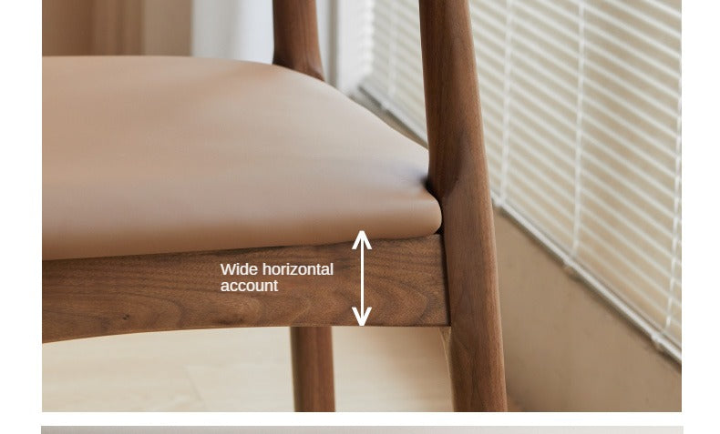 Black Walnut, Oak Solid Wood Nordic Dining Chair