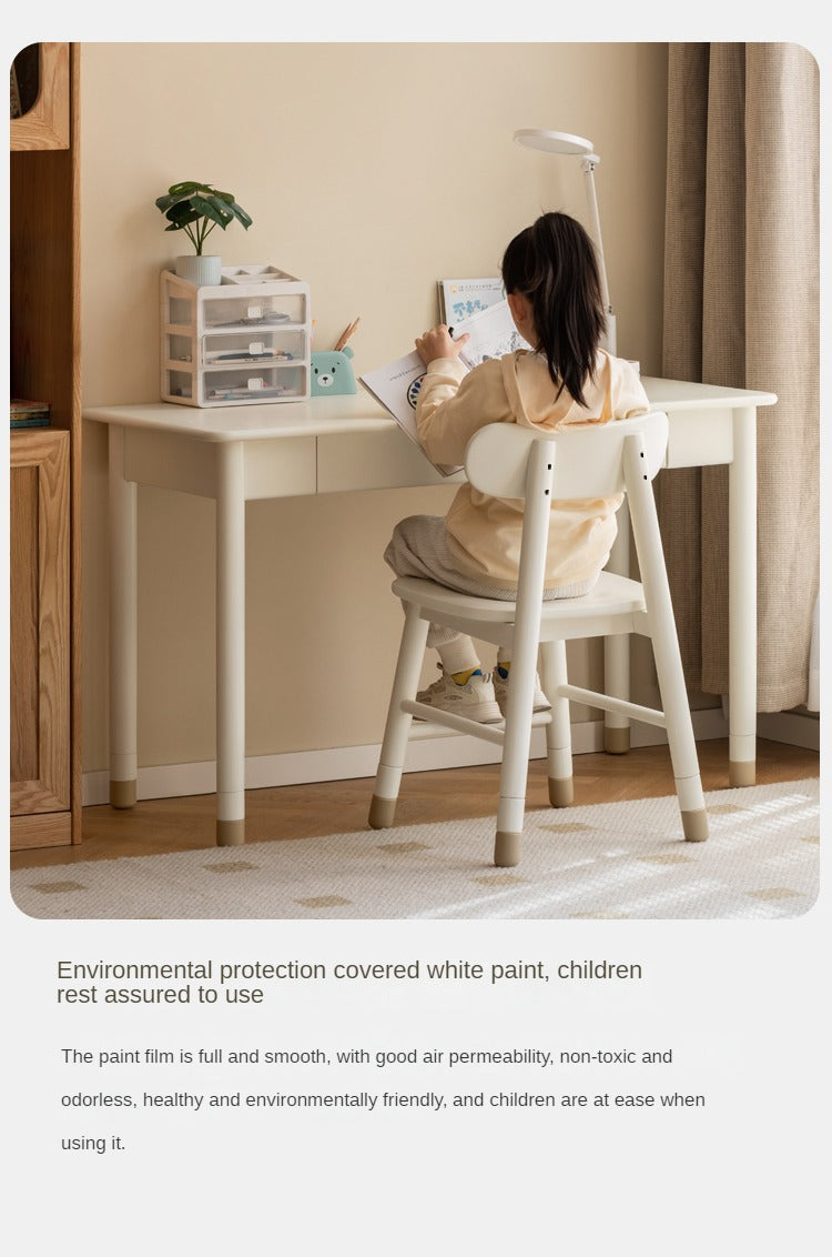 Oak, Birch Solid Wood Lift Kid's Chair White.