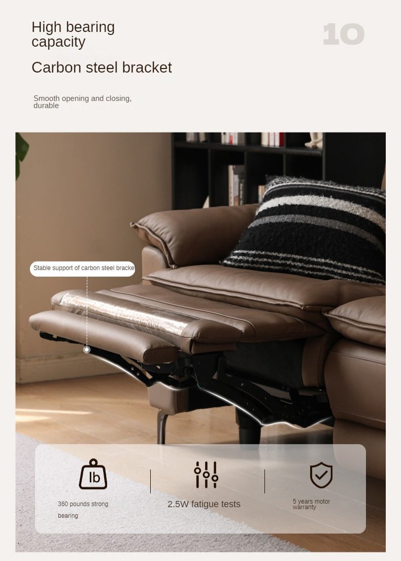 Leather Electric Dual-purpose Cowhide Sofa.