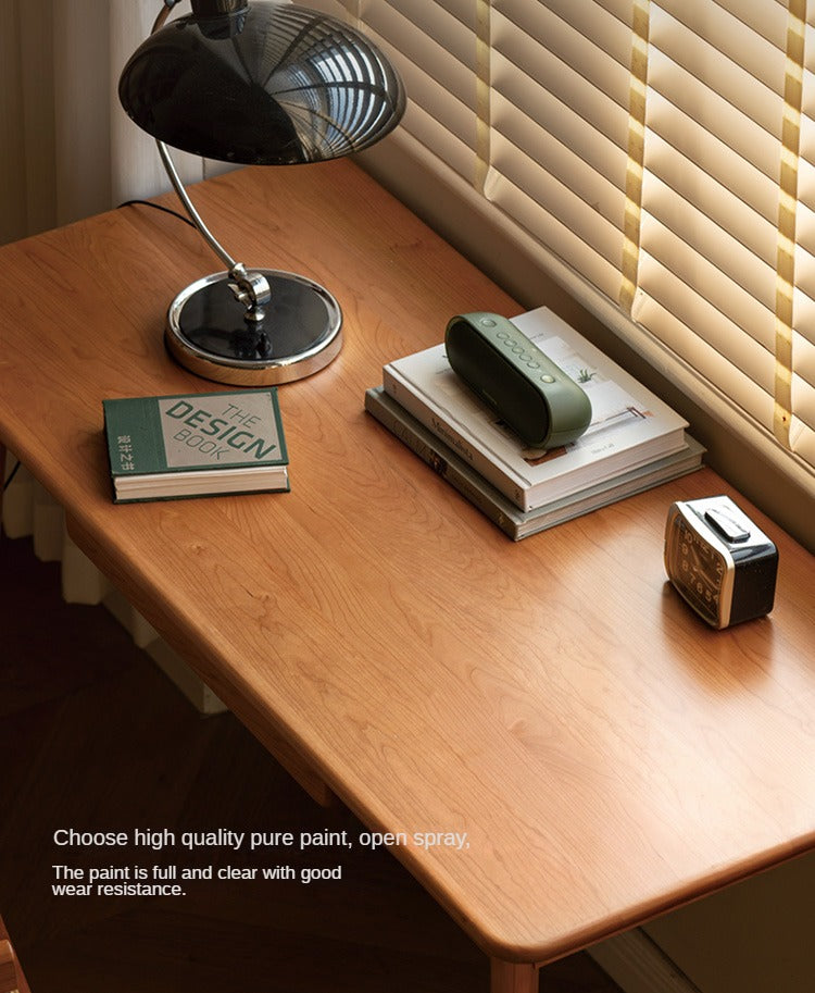 Cherry Wood FAS Grade Office Desk with Drawers