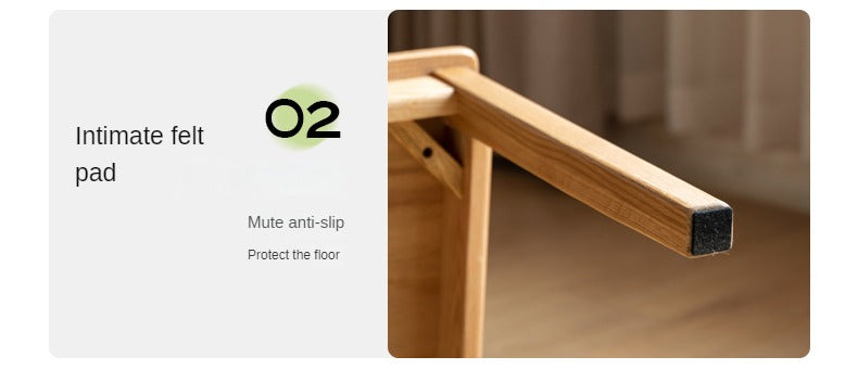 4 pcs set Oak, Beech, Rubberwood Solid Wood - Dining Chair