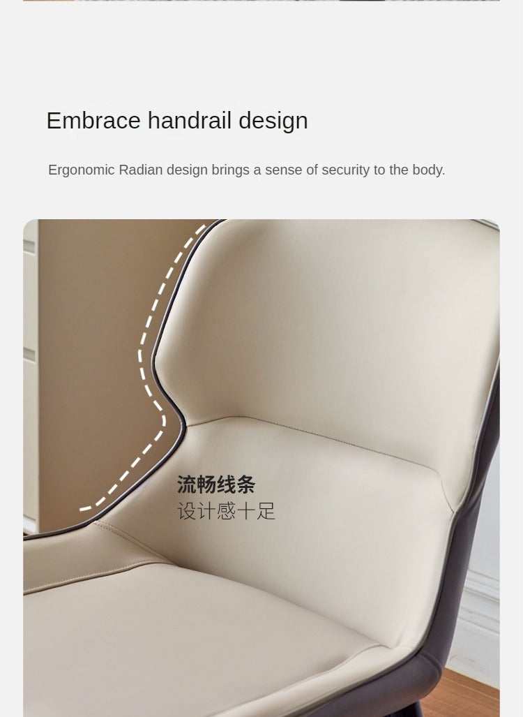 Set 4 pcs Iron Art Dining Chair Light Luxury Soft Bag