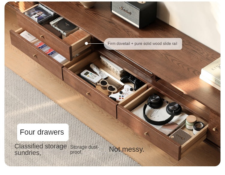 Oak Solid Wood Nordic Modern TV Stand