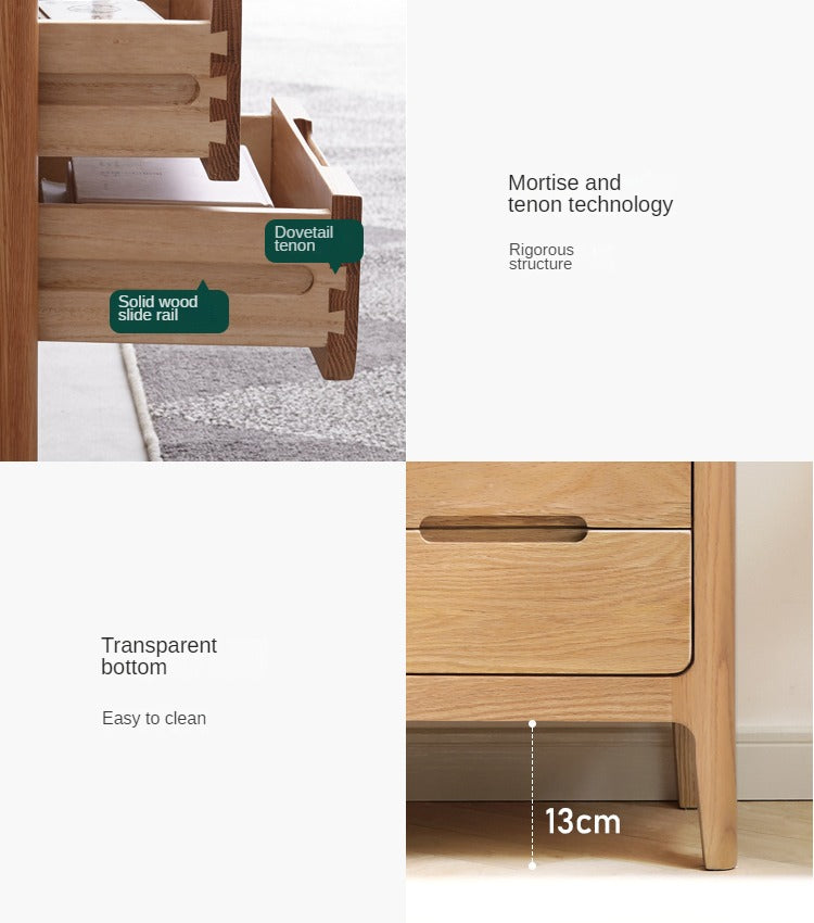 Oak Solid Wood Nordic Side Cabinet